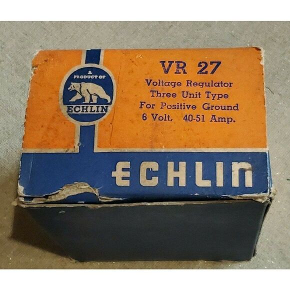 ECHLIN Automotive Electrical Part VOLTAGE REGULATOR VR 27 6V 40 - 51 Amp 6 volt - Picture 2 of 7